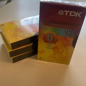 TDK Blank VHS Tape 6 Hours EP 2 Hours SP New TDK  VHS Standard Play T-120